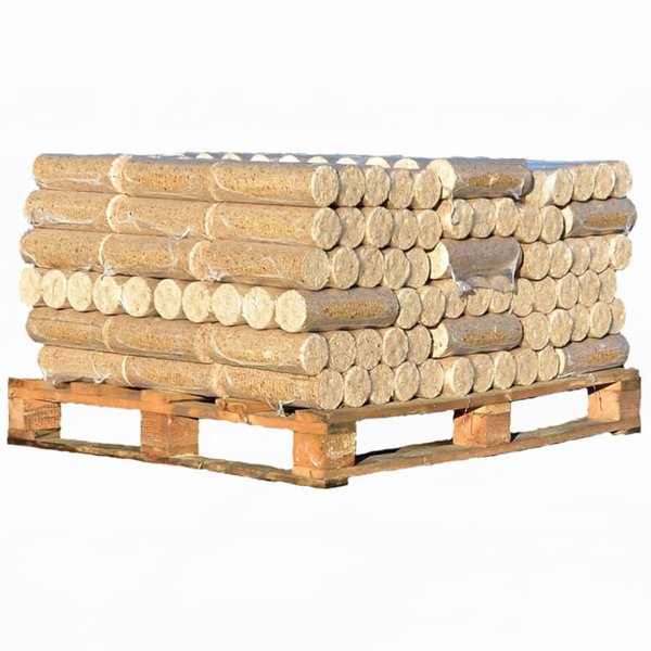 briquettes de bois compresse – demi palette residus de scierie locaux